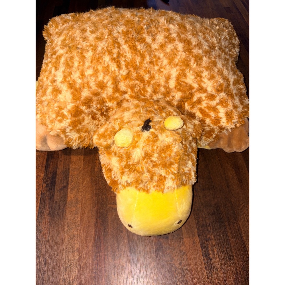 Pillow Pets Jolly Giraffe 18 Inch Plush Stuffed Animal Folding Pillow Toy Brown